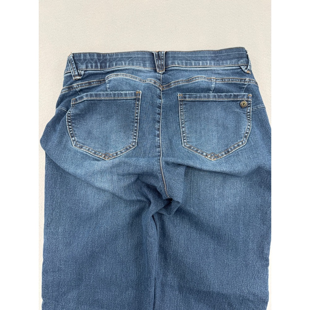 Democracy Ab Solution Straight Leg Jeans Womens 10T Tall (32x31) Blue Denim - Picture 9 of 10